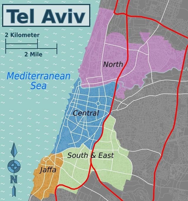 Tel Aviv neighborhood map | Tel Aviv Map 360