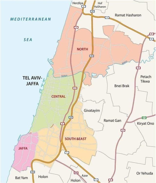 Tel Aviv streets map | Tel Aviv Map 360