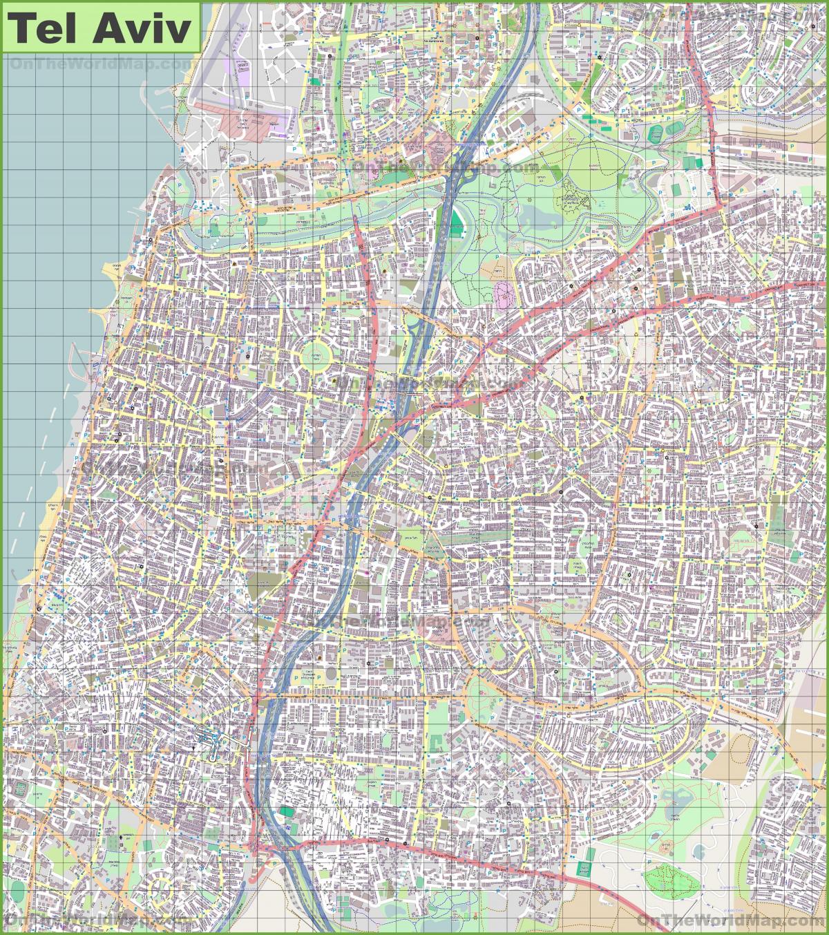 Tel Aviv streets map