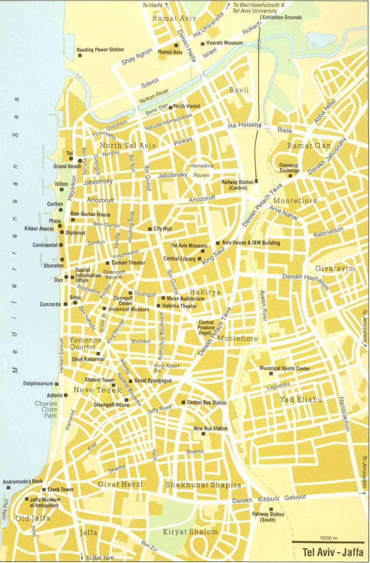 Tel Aviv walking tours map